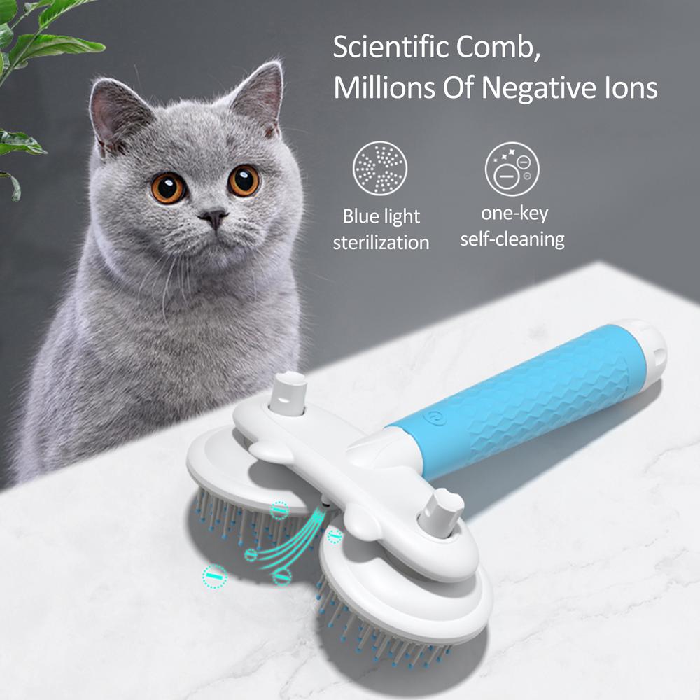 Self-Cleaning Pet Slicker Brush | Easy Fur Removal for Cats & Dogs