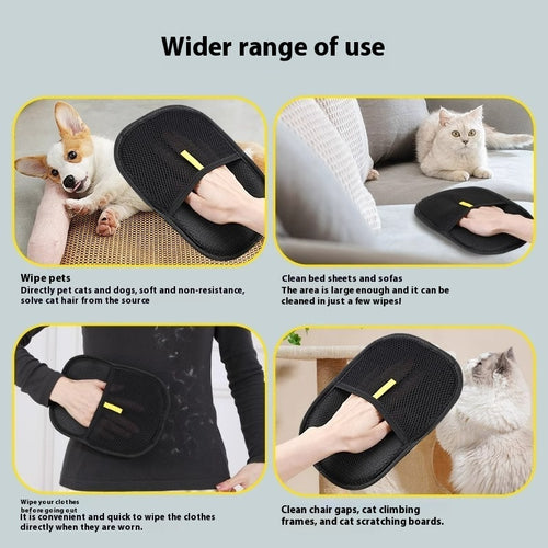 Pet Hair Remover Gloves | Deshedding Grooming & Bathing Brush for Dogs & Cats