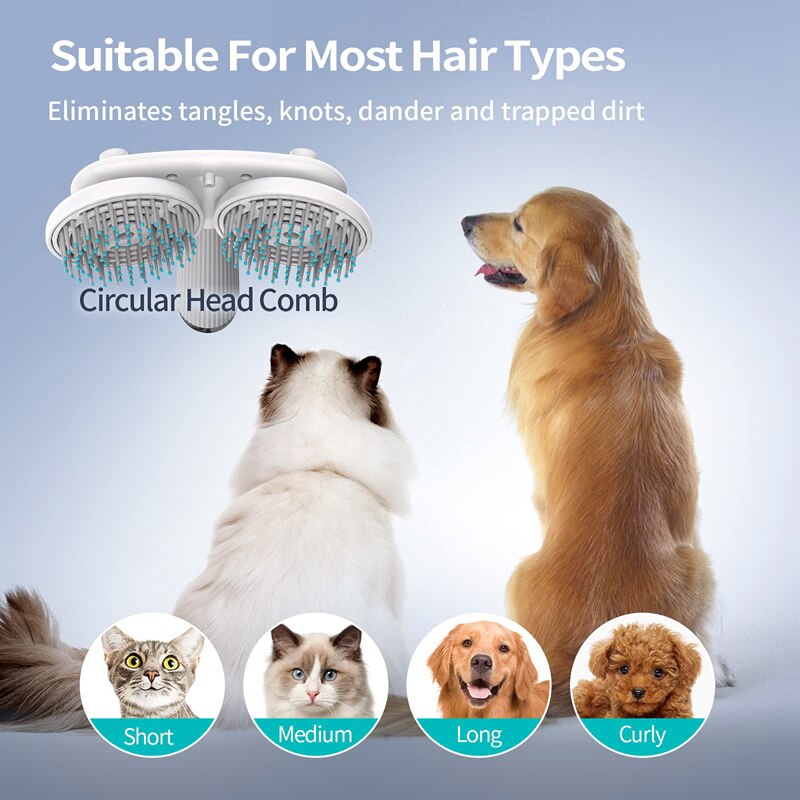 Self-Cleaning Pet Slicker Brush | Easy Fur Removal for Cats & Dogs