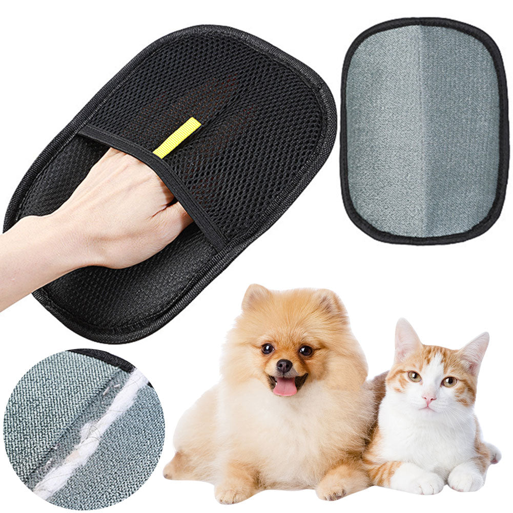 Pet Hair Remover Gloves | Deshedding Grooming & Bathing Brush for Dogs & Cats